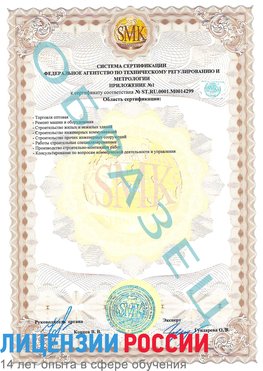 Образец сертификата соответствия (приложение) Красновишерск Сертификат ISO 14001